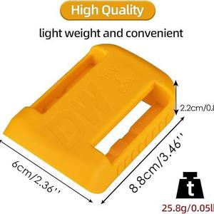 Wall Mounted Battery Storage Base <b>Brackets</b> For Dewalt 20V 60V DCB200 <b>Plastic</b> Rectangle Garage Home Tools Organization - Product Image 2