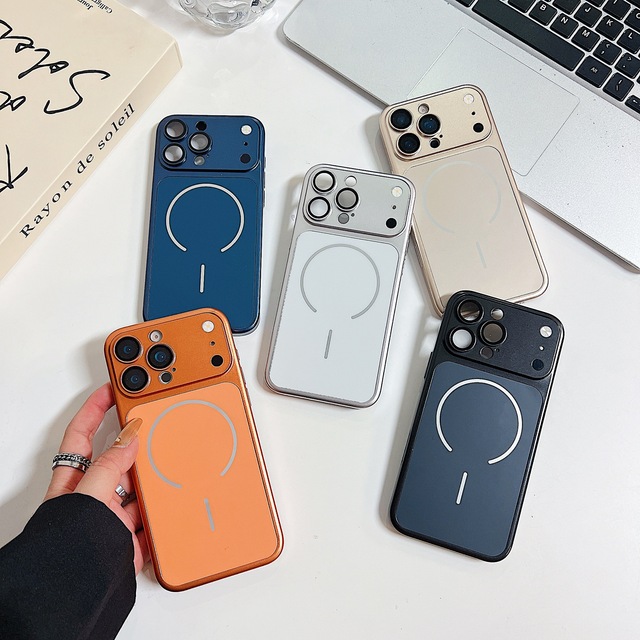For iPhone 17 Case Magnetic Hard Protective Mobile Phone Cases Cover for iPhone 17 16 15 14 Pro Max Simple Phone Case