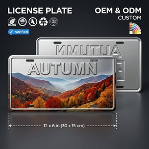 <span class=keywords><strong>Placa</strong></span> de Matrícula de Aluminio 3D Personalizada con Relieve, Decoración de Pared Metálica con Paisaje de Montaña de Primavera, Otoño e Invierno, Venta al Por Mayor - Product Image 2