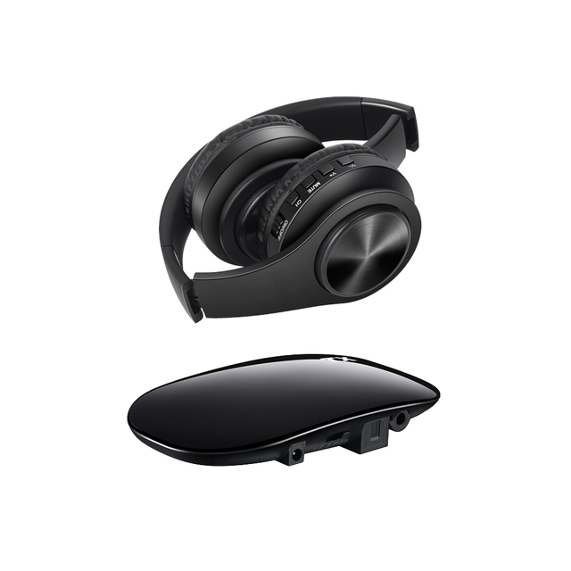 Wholesale Wireless Over-ear RF TV Headphone YH690 Auto Pair Big Control Button Zero Latency Mute Function 50 Meters Range