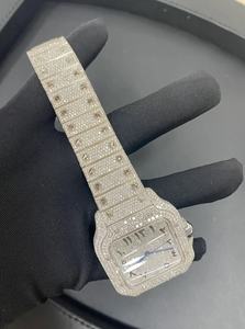 <span class=keywords><strong>Montre</strong></span> mécanique de luxe sertie de diamants VVS Moissanite, style hip-hop glacé, <span class=keywords><strong>montre</strong></span> sertie de diamants - Product Image 3