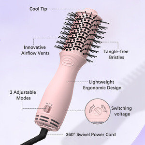 Mini <span class=keywords><strong>Spazzola</strong></span> Styler ad Aria Calda 4-in-1 1000W Doppia Tensione, Cilindro Ovale da 2,3 Pollici <span class=keywords><strong>per</strong></span> Asciugatura Rapida, Lisciatura e Arricciatura - Product Image 2