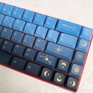 Ultra dünne Low Profile Keycap Star Gradient Fünf-Seiten-Farbstoff-Sub-PBT JWA-Profil kompatible Nuphy-Schlüsselbein-Tastatur Benutzer definierte OEM/ODM - Product Image 3