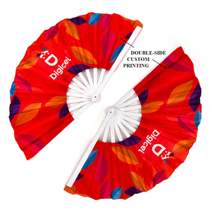 CustomพับRaveมือถือพัดลมAbanicos De Manoจีนของที่ระลึกสําหรับแขก<span class=keywords><strong>2023</strong></span>ตกแต่งโฆษณาที่กําหนดเองขนาดใหญ่พัดลมมือ - Product Image 1