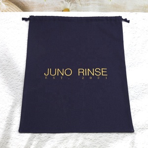 Sacs à cordon en coton et lin 30*40cm, logo personnalisé, taille personnalisée, sac de rangement en toile de coton écologique, pochette anti-poussière - Product Image 3