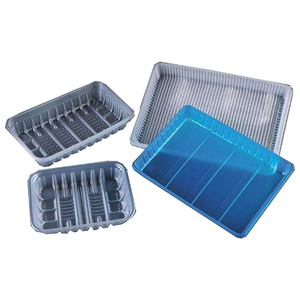 Disposable Customized Food Grade Raw Materials Plastic Tray Food Packing Rectangle PP Tray for Sea Food Supermarket