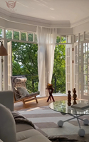 Ventanas abatibles francesas DEMEA con revestimiento de aluminio y madera: servicios OEM/ODM para distribuidores globales