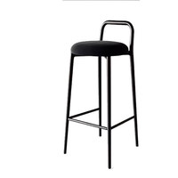 Chaise de bar carrée de luxe Alljoy Nordic Trendy avec dossier pour table d'îlot domestique et tabouret haut d'extérieur