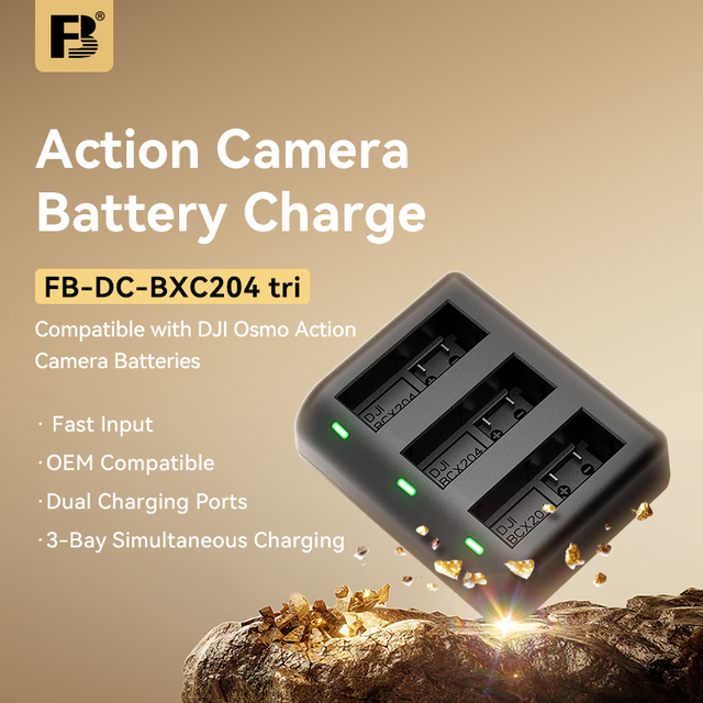 FB BCX204 for dji OSMO ACTION 6 5 PRO 4 3 2 OSMO 360 DC Three-slot Charger