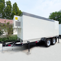 Remolque Refrigerado Móvil Comercial para Exteriores con Compresor para Transporte de Carne y Mariscos y Almacenamiento de Productos Frescos