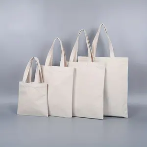 हॉट सेल शॉपिंग हल्के बहुमुखी भंडारण लोगो के साथ सरल कैनवास कॉटन टोट बैग