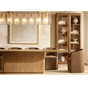 Muebles de Bar de Almacenamiento de Madera de Roble para el Hogar Moderno de Lujo, Gabinetes de Exhibición de Vidrio con Puertas Dobles para Cocina - Product Image 2