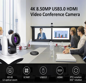 Caméra PTZ 4k ultra haute définition avec fonction intelligente de suivi de l'IA et système de vidéoconférence pour <span class=keywords><strong>réunion</strong></span> en ligne - Product Image 2