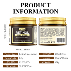 ครีมบำรุงผิวหน้าเรตินอลสูตรเฉพาะสำหรับแบรนด์ส่วนตัว (OEM) ช่วยให้ผิวกระจ่างใส กระชับ และชุ่มชื้น อ่อนโยนต่อผิว ไม่เหนียวเหนอะหนะ จัดส่งรวดเร็ว - Product Image 6