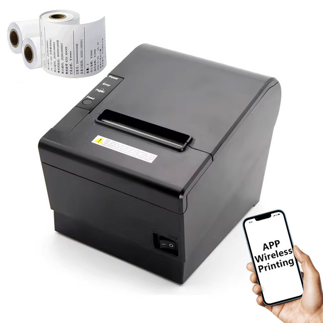 Hot Sale Pos Invoice Printer 80mm Thermal Receipt Desktop Printer with Auto-cutter Wireless Printing