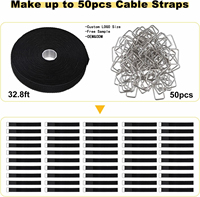Sangles auto-agrippantes personnalisées avec boucles métalliques, sangles de fixation réglables, sangles de serrage, attaches de câbles réutilisables en nylon