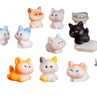 Figur Resin Kucing Mini Ramah Lingkungan, Ornamen Natal DIY Lucu untuk Meja atau Mobil, Teknik Lukis Model Resin, Kerajinan Resin