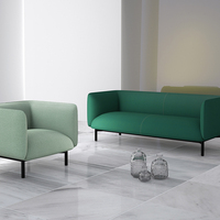 Sofá Moderno para Sala de Espera, Muebles de Tela con Respaldo Alto para Recepción de Oficina, Sala de Visitas, Área de Reuniones, Sofá Comercial para Oficina
