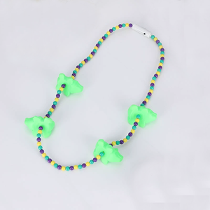 Cina fabbrica all'ingrosso incandescente festa decorazioni Led luce giglio collana Mari Gras perline lampeggianti collane di carnevale - Product Image 3