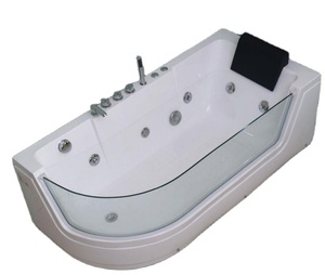 Acrylique moderne de luxe autoportant <span class=keywords><strong>pour</strong></span> baignoire <span class=keywords><strong>jacuzzi</strong></span> <span class=keywords><strong>pour</strong></span> villas jets de souffleur d'air chauffé et accessoire d'égouttage inclus - Product Image 5