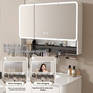 Miroir <span class=keywords><strong>de</strong></span> salle <span class=keywords><strong>de</strong></span> bain intelligent multifonctionnel Arc Beauty Light Luxury <span class=keywords><strong>avec</strong></span> éclairage, séchoir à cheveux intégré <span class=keywords><strong>et</strong></span> étagère à prises tout-en-un - Product Image 3