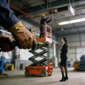 Plataforma de Trabajo Aérea con Brazo Telescópico Eléctrico Autopropulsado y Plegable, Elevador de Construcción NUEVO para TRABAJAR en ALTURA - Product Image 1