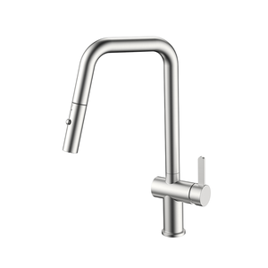 솔질 된 니켈 풀 아웃 304 스테인레스 스틸 믹서 주방 싱크대 탭 호텔 아파트 주방 - Product Image 6