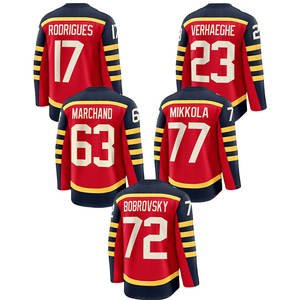 Camisetas de Hockey sobre Hielo Deportivas Cosidas Nuevas 2026, Florida 19 Matthew Tkachuk 16 Aleksander Barkov 9 Bennett 63 Marchand 72 Bobrobsky - Product Image 4
