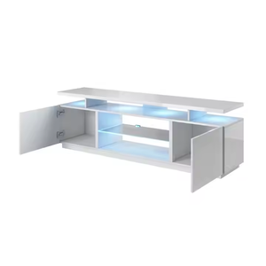 Meuble TV moderne et simple, meuble TV de style nordique avec éclairage pour petits appartements domestiques