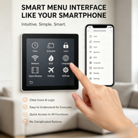 Termostato con Pantalla Táctil WiFi, Controlador de Temperatura Digital Programable para Calefacción por Suelo Radiante Eléctrico, para Hogar, Oficina, Hotel, Edificio
