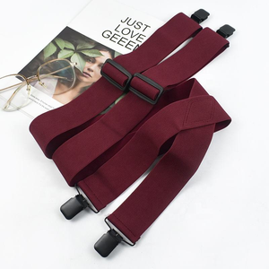 Bretelles pour homme Deepeel SP625 5*120cm noires élastiques en X pour uniformes de <span class=keywords><strong>travail</strong></span>, usage quotidien, clips robustes réglables, sangle élastique - Product Image 5