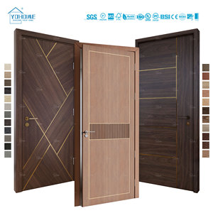 Foshan Custom Carved Interior Holztür Traditionelle Holztür im europäischen Stil Innen haus Innen türen aus Holz mit Rahmen - Product Image 1