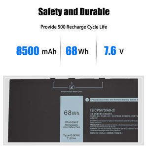 <span class=keywords><strong>Batterie</strong></span> au Lithium de <span class=keywords><strong>batterie</strong></span> d'ordinateur portable de haute qualité 7.6V 68Wh GJKNX pour DELL Latitude 15 3520 3530 M3520 12 5280 E5280 - Product Image 2
