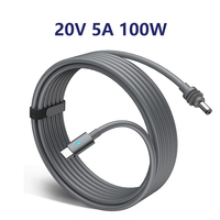 Câble d'alimentation USB-C vers DC étanche PD 100W 20V 5A avec lumière LED, 10ft/3M/5M/10M, remplacement pour Starlink Mini