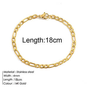 Großhandel minimalist ischen Schmuck Edelstahl Schlangen kette Armband vergoldet Fischgräten muster dünne Kette Armband für Frauen Mädchen - Product Image 4