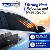 Película para Ventanas de Automóviles Tuman con Protección Ultravioleta y Bloqueo de Calor Solar, con Tinte Oscuro, Nano Cerámica, Carburo de Titanio de Alto Rendimiento