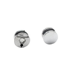 Clip de fixation pour miroir elliptique en alliage de zinc, 41mm x 37mm, finition brillante, pour matériel de fixation de miroir en verre de 3 à 5mm - Product Image 2