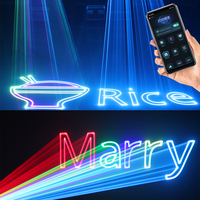 Laser de scène RGB 10W pour mariage, contrôle par application avec interface DMX ILDA, projection de texte personnalisée pour la première danse