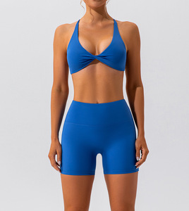 Shorts de sport pour femmes 2660 OEM, sans couture avant, ultra doux, entrejambe de 4 pouces, extensibles dans 4 directions, taille haute, compression, style cycliste - Product Image 3