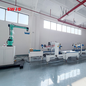 Ligne d'emballage automatisée personnalisée avec robot collaboratif, palettiseur, machine de scellage et système de convoyage pour utilisation en production - Product Image 4