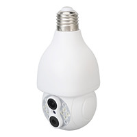 Caméra de sécurité à ampoule 1080P, double objectif HD, vision nocturne, interphone bidirectionnel, caméra WiFi AC110-240V
