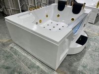 Haute qualité en gros personnalisé pas cher prix deux personnes Jacuzzier coin bain à remous confortable baignoire acrylique Massage baignoire