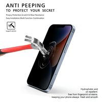 Pelindung Layar Kaca Tempered Anti Spy 0.4MM Berkualitas Tinggi untuk Iphone13 14 15 16 17 Pro Max Pelindung Layar Privasi Premium