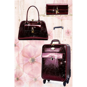 Juego de Maletas Rosy Lox de 3 Piezas Juego de Maletas de Cuero Vegano - Product Image 5