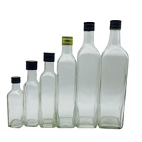Bouteille d'huile d'olive en verre avec couvercle en plastique, de 250ml, 500ml, 750ml, 1000ml