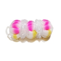 Ceinture de bain longue en maille de polyéthylène colorée de bonne qualité, coussin de douche éponge de bain
