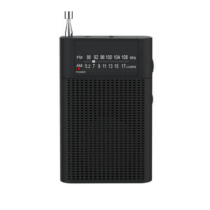 Radio AM FM portable, design compact 4,5x2,6x1,2 pouces, haut-parleur intégré, clip pour vêtements, 2 piles UM 3, alimenté par piles - Product Image 1