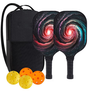 Juego de palas de Pickleball con 4 pelotas, bolsa de transporte y accesorios para entretenimiento al aire libre, diseño antideslizante de fibra de vidrio - Product Image 3