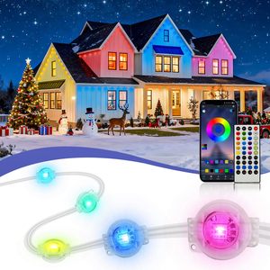 Permanent Outdoor Eaves Light Smart Wifi App Controller 30mm 36v <b>Led</b> Smart Strip Point Lights - Product Image 1