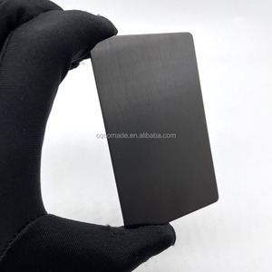 Черная пластина из нержавеющей стали 85x54 мм, заготовки визитных карточек для пользовательских гравировальных металлических карточек - Product Image 2